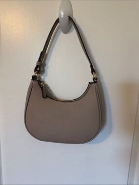 Target Taupe Crescent Shoulder Bag Vegan Leather Minimalist Purse